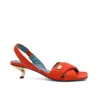 Valentina Rangoni Women's Yellow / Orange Valery Back Stp Orange Parm In Yellow/orange