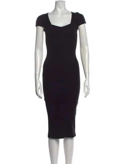 Pre-owned Valentina Shah Square Neckline Midi Length Dress W/ Tags In Black