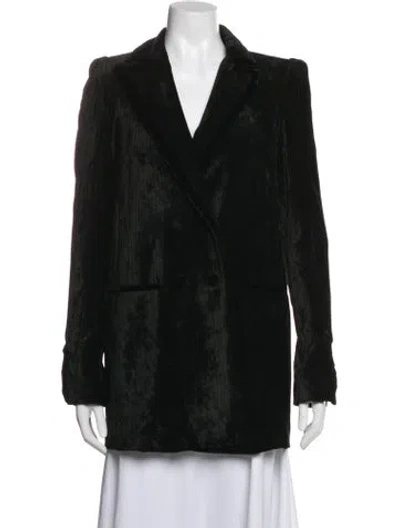 Pre-owned Valentina Shah Velvet Blazer In Black