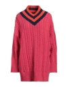 Valentine Witmeur Lab Woman Sweater Magenta Size Onesize Recycled Polyester, Viscose, Recycled Wool, In Magenta
