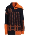 Valentine Witmeur Lab Woman Turtleneck Midnight Blue Size 2 Wool, Polyacrylic, Alpaca Wool In Blue