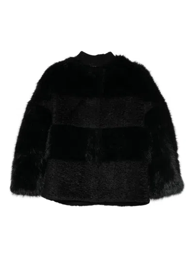 VALENTINI 1972 VALENTINI 1972 BLACK FAUX FUR COAT