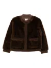 Valentini 1972 Brown Bomber Jacket With Ribbed Trim In Brown