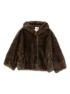 Valentini 1972 Plush Brown Faux Fur Coat In Brown