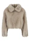 Valentini 1972 Collared Faux-fur Jacket In Brown