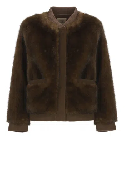 Valentini 1972 Pocket Bomber Jacket In Brown