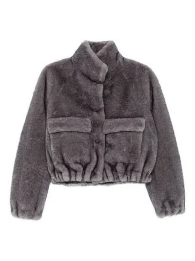 VALENTINI 1972 CROPPED PLUSH FAUX FUR COAT