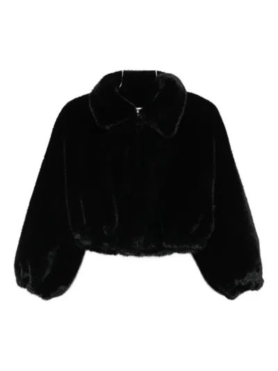 Valentini 1972 Cropped Zip-up Jacket In Black