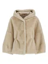 Valentini 1972 Drawstring-waist Hooded Jacket In Neutral
