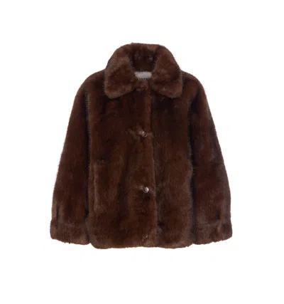 Valentini 1972 Eco Zibellino Jacket In Brown
