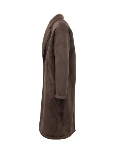 Valentini 1972 Eco Lacoon Quilted Coat In Mocha