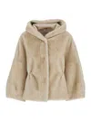 Valentini 1972 Drawstring-waist Hooded Jacket In Neutral