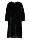 Valentini 1972 Belted Faux Fur Coat In Black