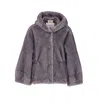 Valentini 1972 Short Ecofur Parka With Fixed Hood In Gray