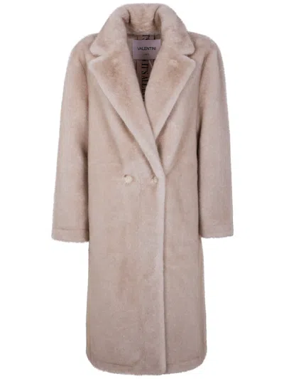 Valentini 1972 Double-breasted Faux-fur Coat In Multi