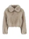 Valentini 1972 Collared Faux-fur Jacket In Neutral