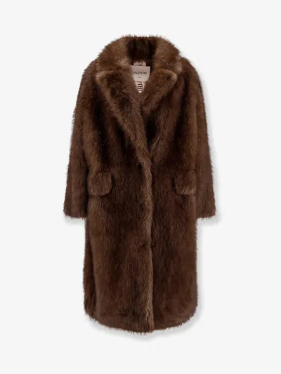 Valentini 1972 Faux Fur Coat In Brown