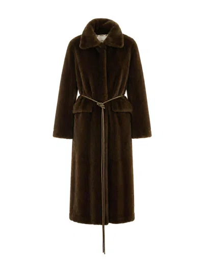 Valentini 1972 Faux Fur Coat In Brown