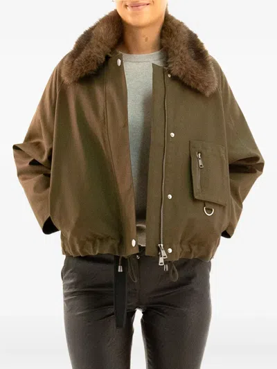 VALENTINI 1972 FAUX-FUR COLLAR DRAWSTRING JACKET