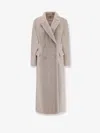 Valentini 1972 Faux Sheepskin Double-breasted Coat In Gray