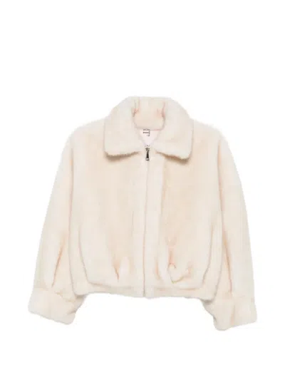 Valentini 1972 Faux-fur Zip-up Jacket In Neutrals