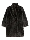 Valentini 1972 Funnel-neck Coat In Brown