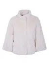 Valentini 1972 Funnel-neck Faux-fur Jacket In Neutral