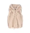 Valentini 1972 Hooded Drawstring Gilet In Neutral