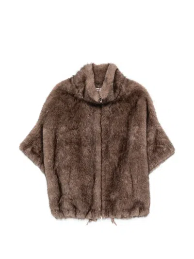 Valentini 1972 Long-sleeve Short-sleeve Jacket In Brown