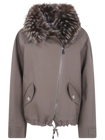 Valentini 1972 Parka Eco Fur In Brown