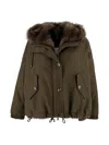 Valentini 1972 Parka With Hood And Faux Fur Lining. In Green