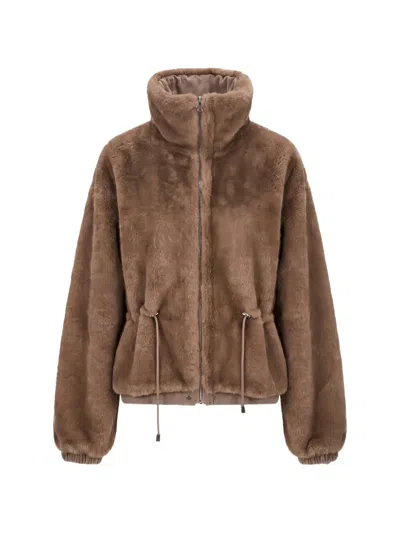Valentini 1972 Reversible Drawstring-waist Jacket In Brown