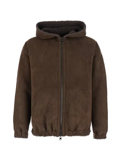 Valentini 1972 Reversible Hooded Hoodie In Brown