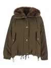 Valentini 1972 Parka With Hood And Faux Fur Lining. In Green