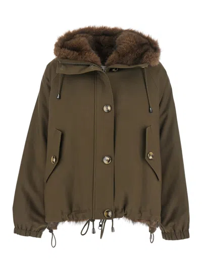 Valentini 1972 Reversible Parka In Green
