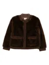 Valentini 1972 Brown Bomber Jacket With Ribbed Trim In Brown