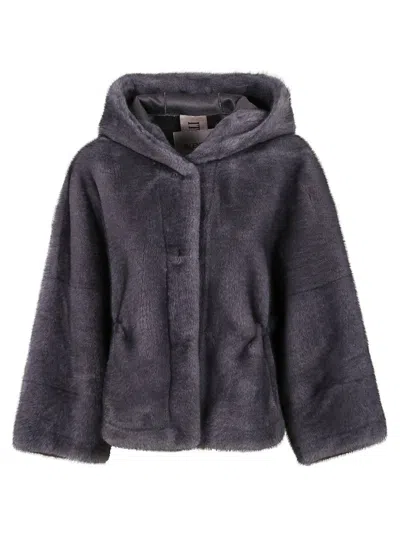 VALENTINI 1972 SHORT ECOFUR PARKA WITH FIXED HOOD