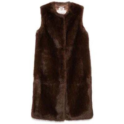 Valentini 1972 Faux-fur Coat In Brown