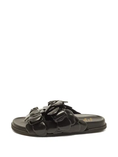 Pre-owned Valentino Garavani 03 Rose Edition Atelier Sandals In 黑色