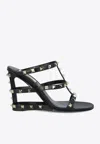 Valentino Garavani Woman Sandals Black Size 8 Leather In Black