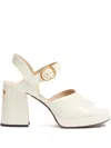 Valentino Sandalo Con Plateau Fawcette In Vitello Abrasivato 100mm