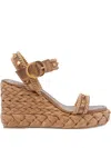 Valentino 100mm Leather Sandals In Brown