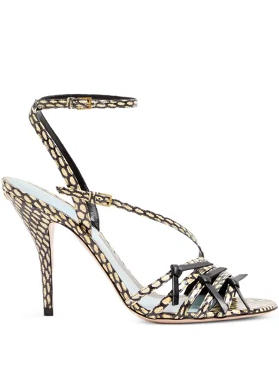VALENTINO GARAVANI 100MM NODINE ELAPHE STRAP-DETAILED SANDALS