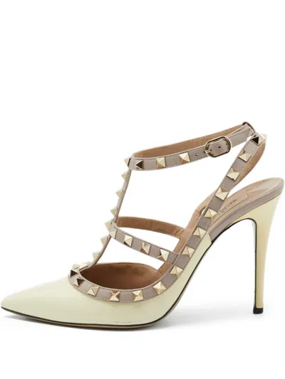 Pre-owned Valentino Garavani 100mm Rockstud-embellished Pumps