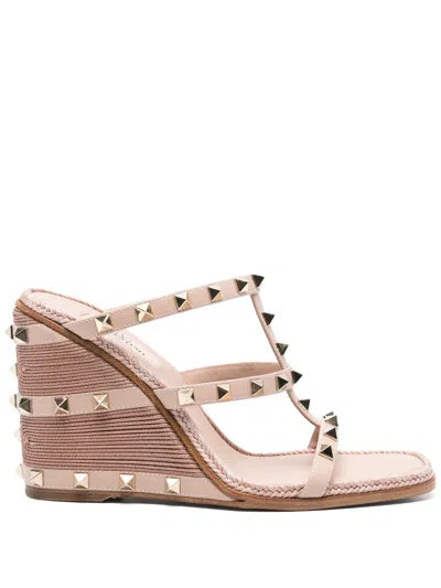 Valentino Garavani 100mm Rockstud-embellished Sandals In Multi