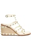 Valentino 100mm Rockstud Espadrilles In 中性色