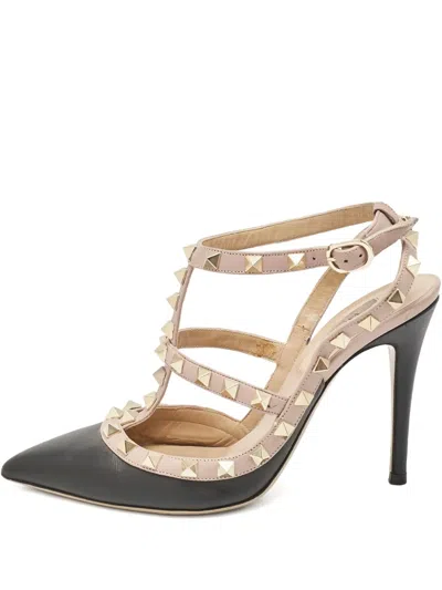 Pre-owned Valentino Garavani 100mm Rockstud Pumps In Black