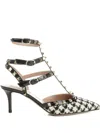 Valentino Pointed High Heel Sandals In Black