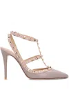 Valentino 100mm Rockstud T-strap Sandals In Multi