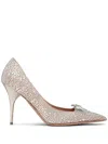 Valentino 100mm Romance Bow Crystal-embellished Pumps In Animal Print